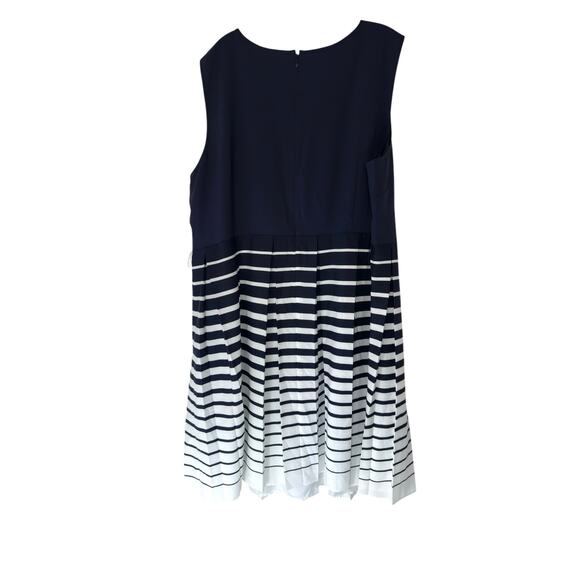 Talbots Blue and White A-Line Midi Dress - Picture 9 of 12
